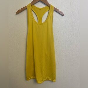 Zyia yellow razorback active tank top size large